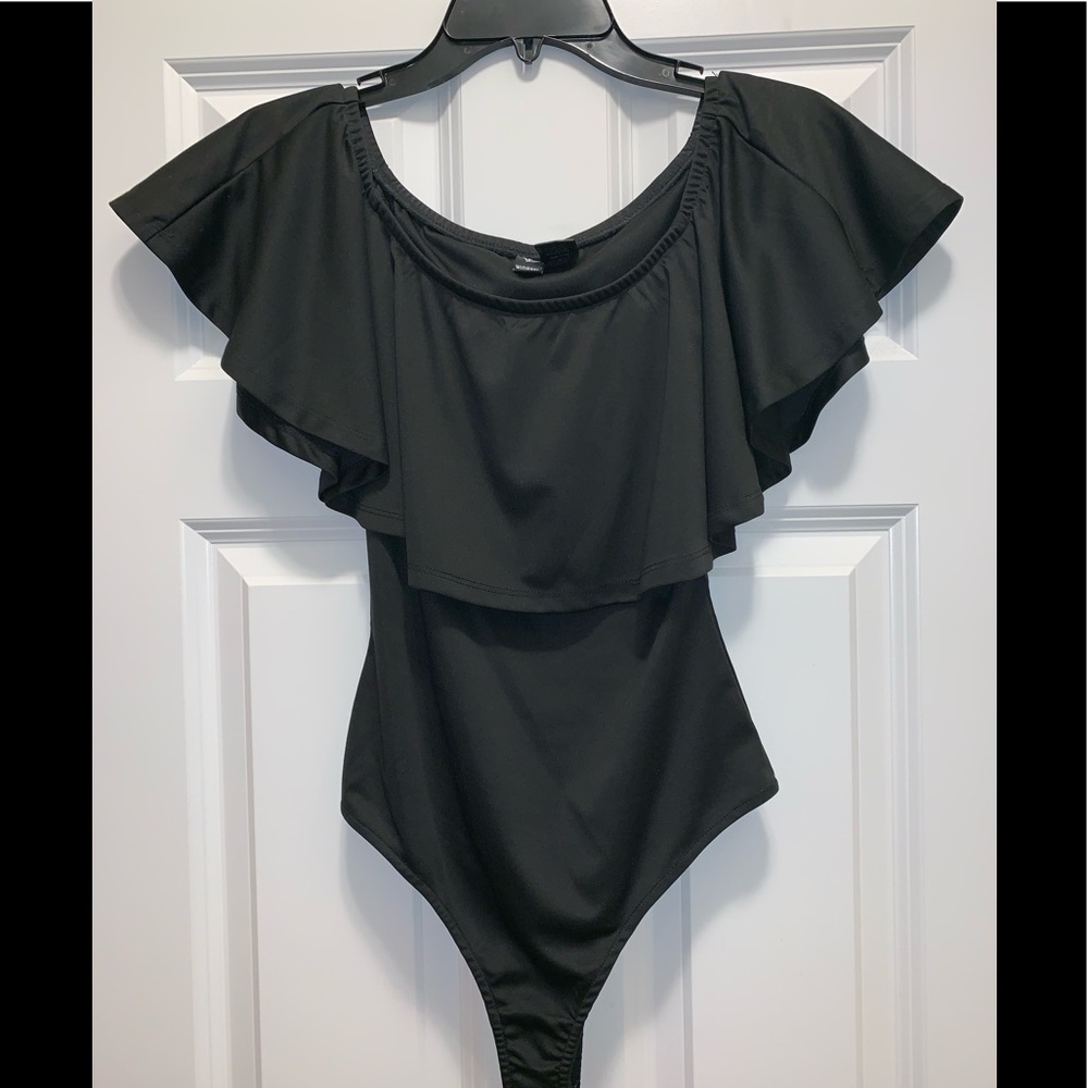 Windsor Black Off the Shoulder Bodysuit